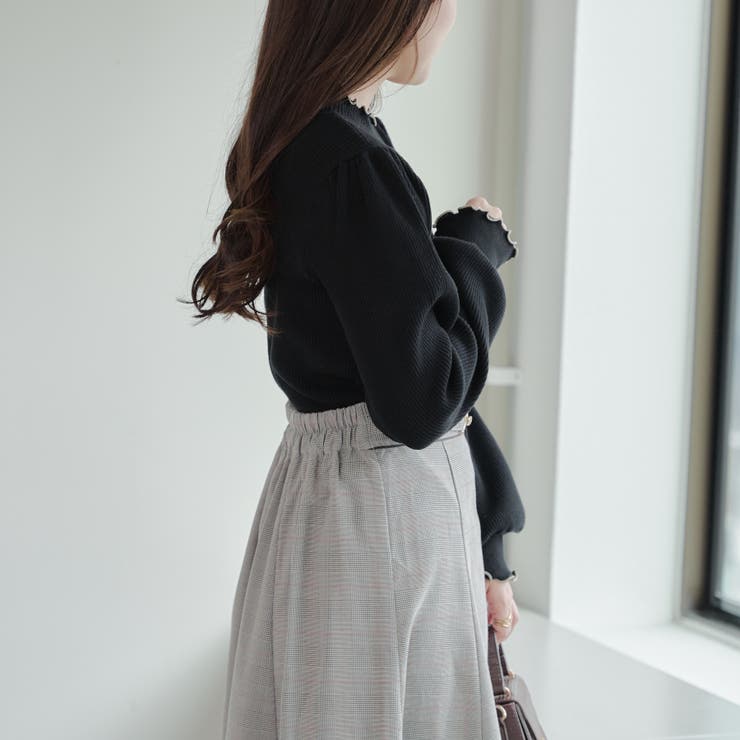 【6色展開】配色メローパワショルリブニット | RMAF　NICE CLAUP / OLIVE des OLIVE | 詳細画像40 