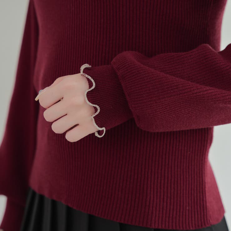 【6色展開】配色メローパワショルリブニット | RMAF　NICE CLAUP / OLIVE des OLIVE | 詳細画像59 