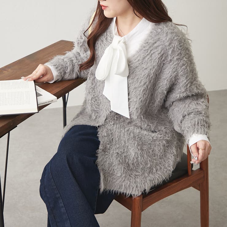 プードルシャギーカーディガン[品番：OLOW0016356]｜RMAF NICE CLAUP