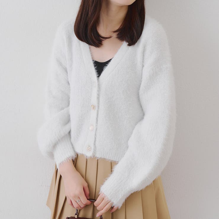 ラメフェザー色々釦カーディガン | RMAF　NICE CLAUP / OLIVE des OLIVE | 詳細画像11 