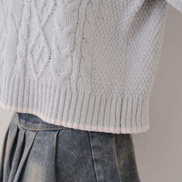 ベロアモールケーブルプルオーバー | RMAF　NICE CLAUP / OLIVE des OLIVE | 詳細画像38 