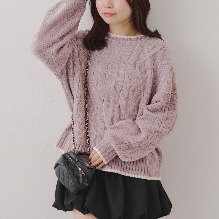 ベロアモールケーブルプルオーバー | RMAF　NICE CLAUP / OLIVE des OLIVE | 詳細画像3 