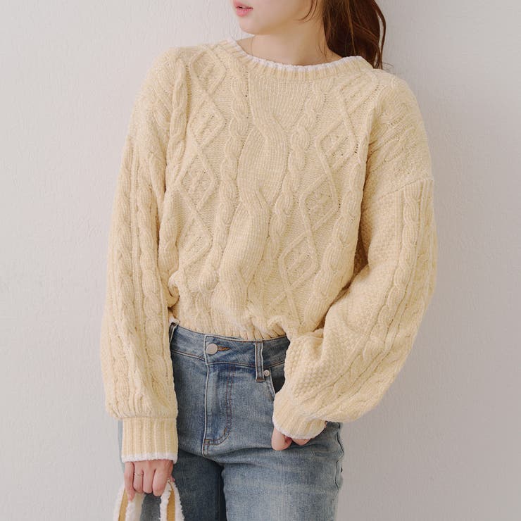 ベロアモールケーブルプルオーバー | RMAF　NICE CLAUP / OLIVE des OLIVE | 詳細画像22 