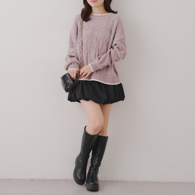 ベロアモールケーブルプルオーバー | RMAF　NICE CLAUP / OLIVE des OLIVE | 詳細画像7 