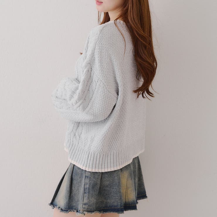 ベロアモールケーブルプルオーバー | RMAF　NICE CLAUP / OLIVE des OLIVE | 詳細画像11 