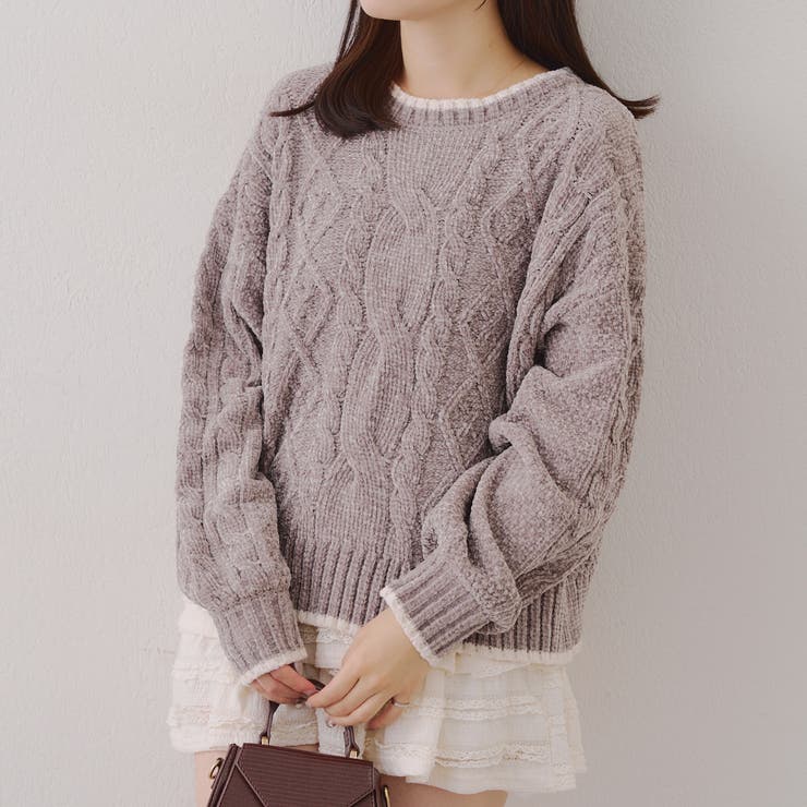 ベロアモールケーブルプルオーバー | RMAF　NICE CLAUP / OLIVE des OLIVE | 詳細画像28 