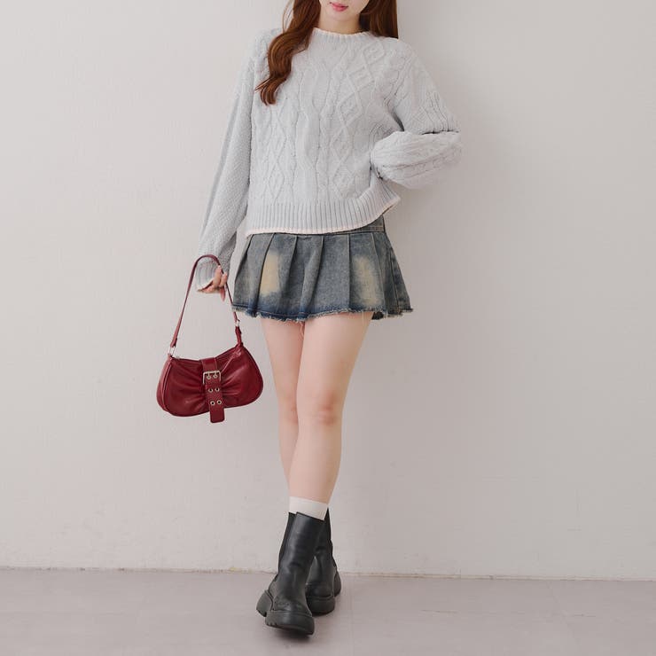 ベロアモールケーブルプルオーバー | RMAF　NICE CLAUP / OLIVE des OLIVE | 詳細画像14 