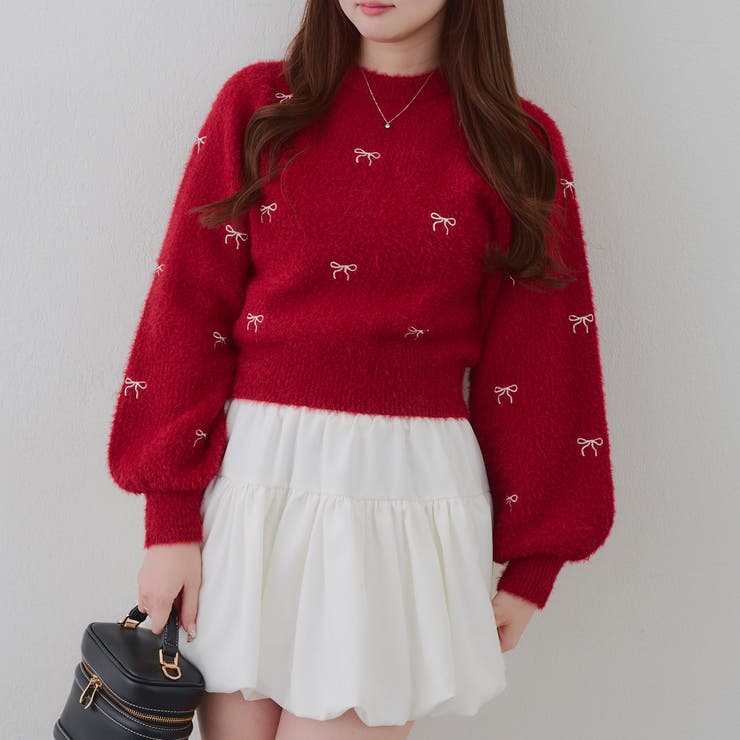 リボン・ハート刺しゅうフェザープルオーバー | RMAF　NICE CLAUP / OLIVE des OLIVE | 詳細画像29 