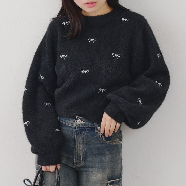 リボン刺しゅうフェザープルオーバー | RMAF　NICE CLAUP / OLIVE des OLIVE | 詳細画像24 