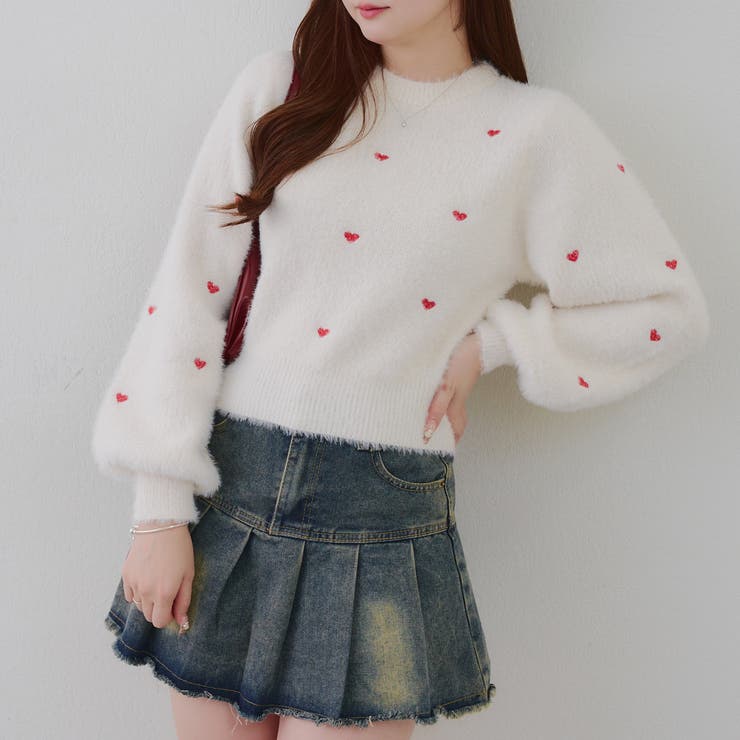 リボン・ハート刺しゅうフェザープルオーバー | RMAF　NICE CLAUP / OLIVE des OLIVE | 詳細画像35 