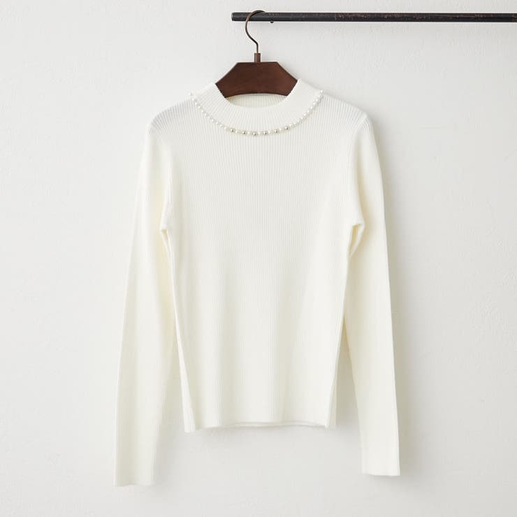 オフ | 【7色展開】パール付プチハイリブニット | RMAF　NICE CLAUP / OLIVE des OLIVE