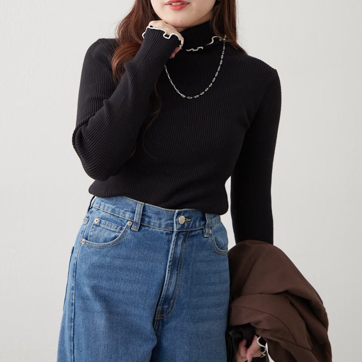 ブラック | メロータートルリブニット | RMAF　NICE CLAUP / OLIVE des OLIVE