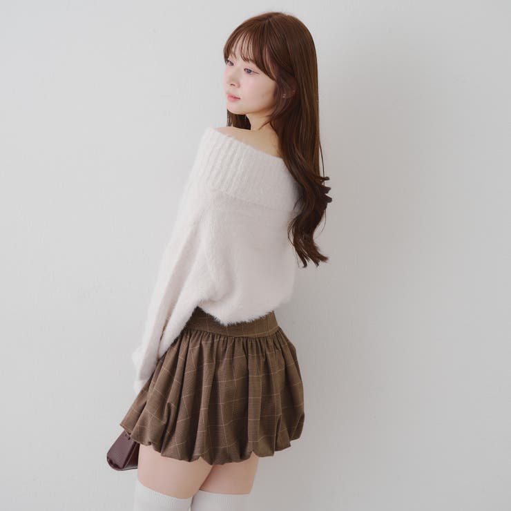 【ブローチ付き】オフショルシャギーニット | RMAF　NICE CLAUP / OLIVE des OLIVE | 詳細画像9 