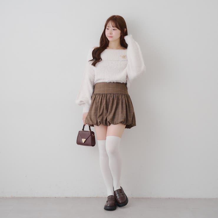 【ブローチ付き】オフショルシャギーニット | RMAF　NICE CLAUP / OLIVE des OLIVE | 詳細画像11 
