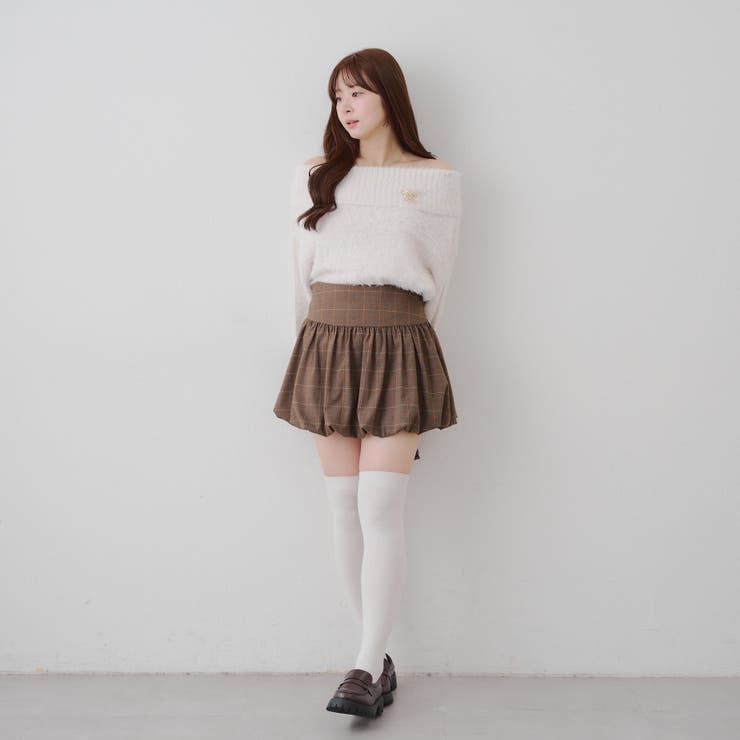 【ブローチ付き】オフショルシャギーニット | RMAF　NICE CLAUP / OLIVE des OLIVE | 詳細画像12 