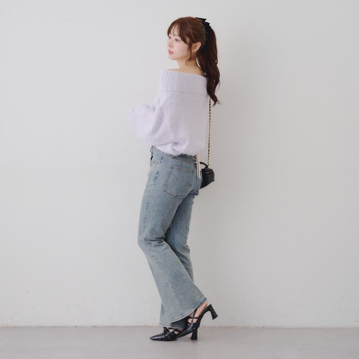 【ブローチ付き】オフショルシャギーニット | RMAF　NICE CLAUP / OLIVE des OLIVE | 詳細画像7 
