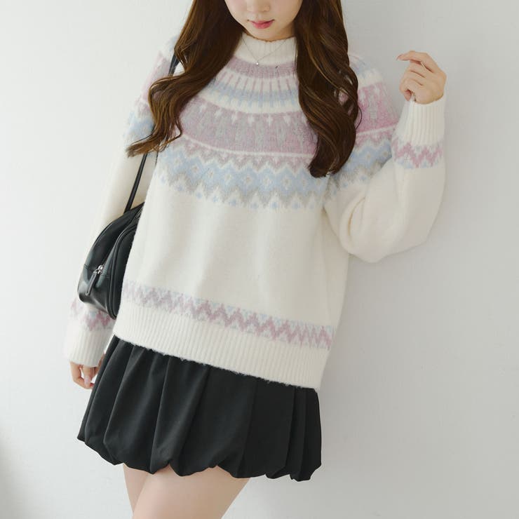 球心もちもちニット[品番：OLOW0016721]｜RMAF NICE CLAUP / OLIVE des