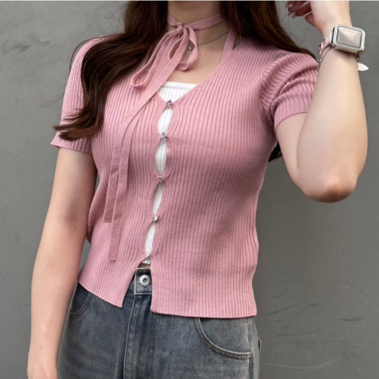 ハート釦ドッキングカーデ | RMAF　NICE CLAUP / OLIVE des OLIVE | 詳細画像11 