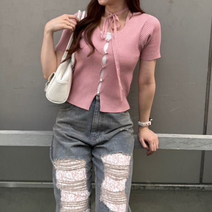 ハート釦ドッキングカーデ | RMAF　NICE CLAUP / OLIVE des OLIVE | 詳細画像14 