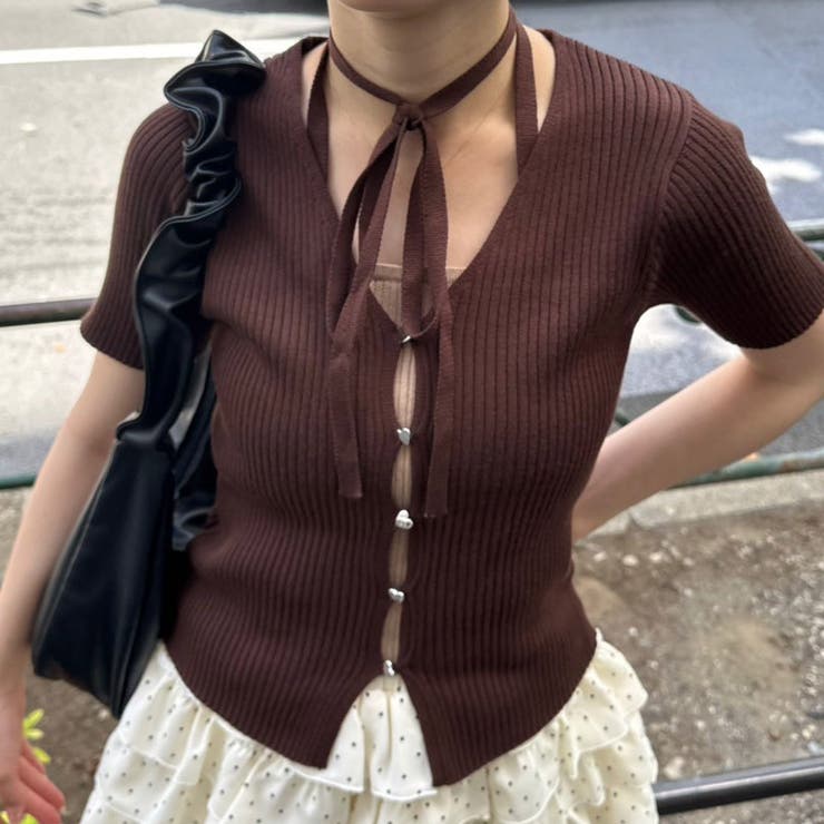 ハート釦ドッキングカーデ | RMAF　NICE CLAUP / OLIVE des OLIVE | 詳細画像17 