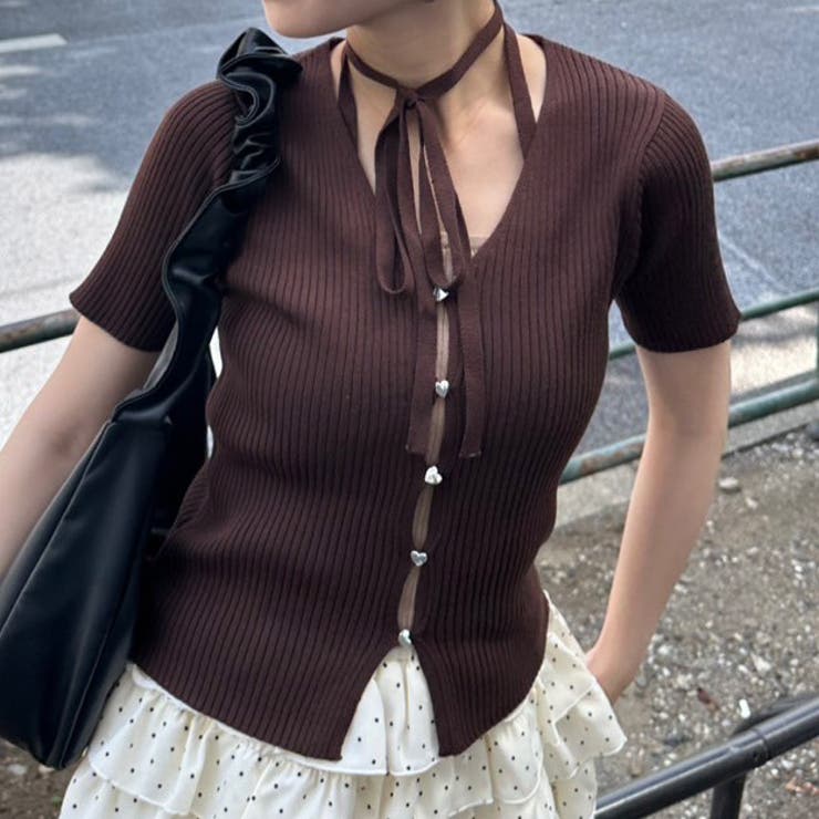 ハート釦ドッキングカーデ | RMAF　NICE CLAUP / OLIVE des OLIVE | 詳細画像18 