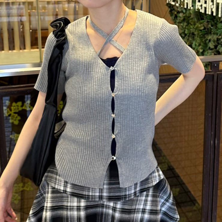 ハート釦ドッキングカーデ | RMAF　NICE CLAUP / OLIVE des OLIVE | 詳細画像4 