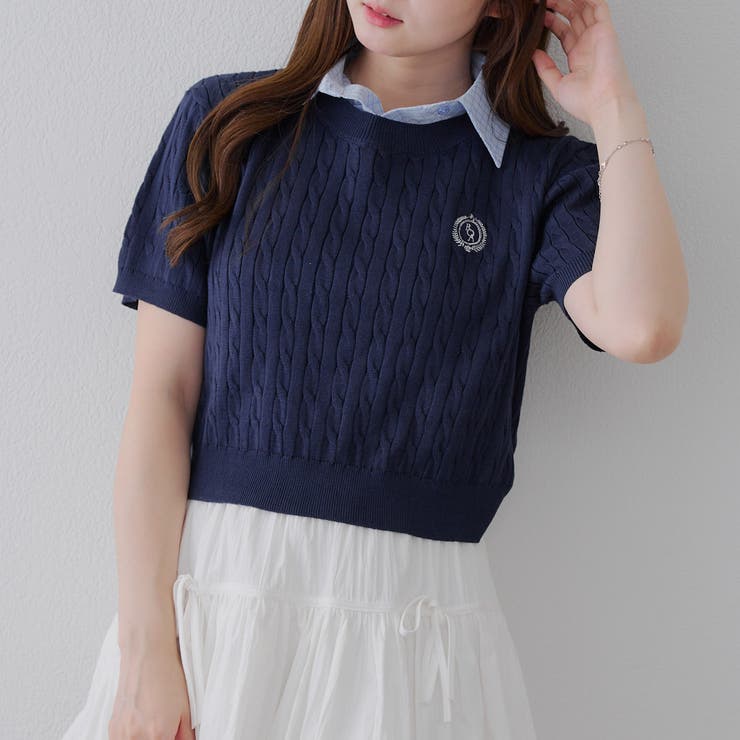 衿を付け替えれる！】3WAYケーブルニット[品番：OLOW0016391]｜RMAF