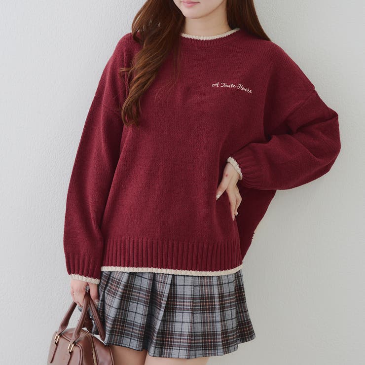 ボルドー | バックロゴマットモールニット | RMAF　NICE CLAUP / OLIVE des OLIVE