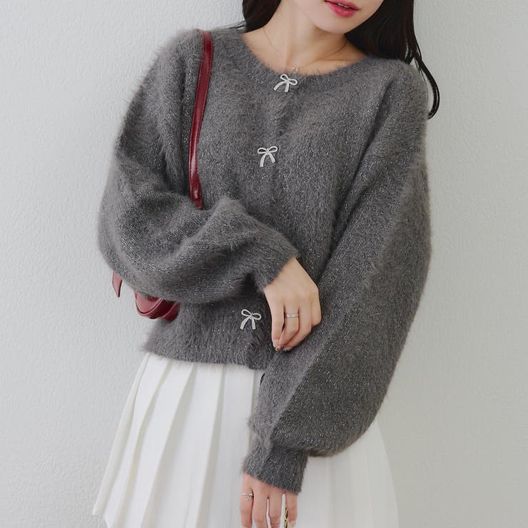 ビジューリボンカーディガン | RMAF　NICE CLAUP / OLIVE des OLIVE | 詳細画像2 