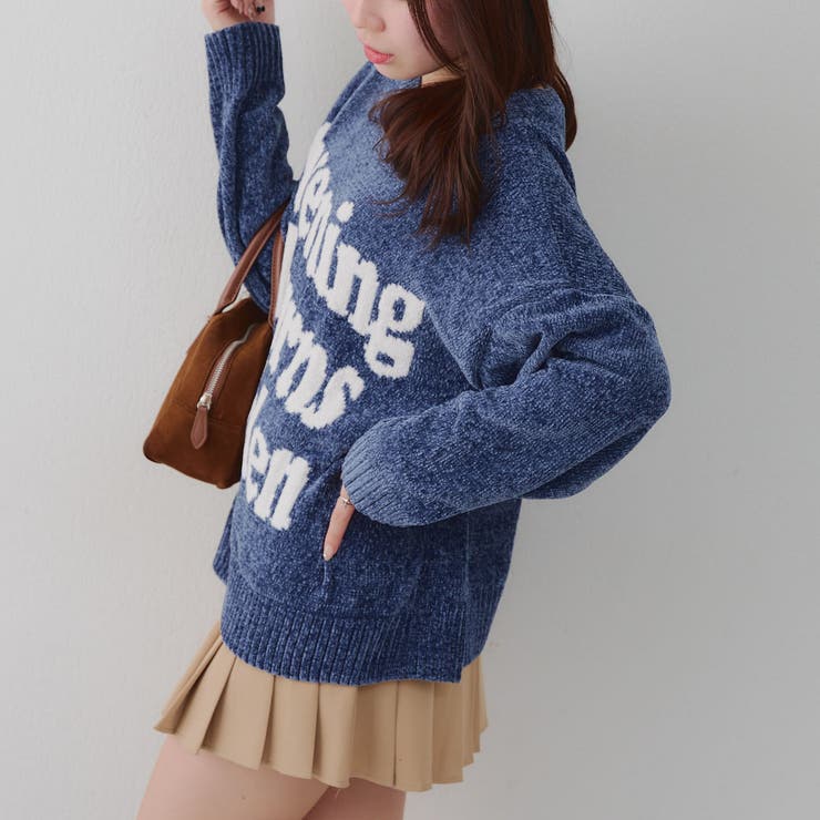 ベロアモールロゴニットプルオーバー | RMAF　NICE CLAUP / OLIVE des OLIVE | 詳細画像7 