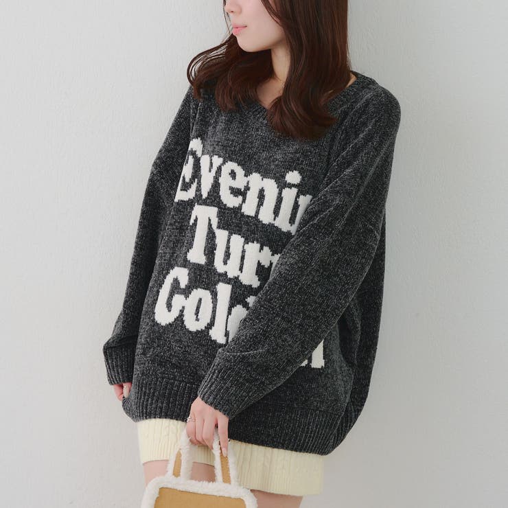 ベロアモールロゴニットプルオーバー | RMAF　NICE CLAUP / OLIVE des OLIVE | 詳細画像22 