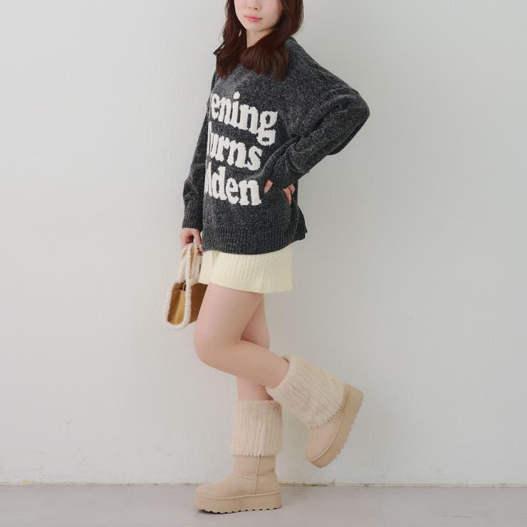 ベロアモールロゴニットプルオーバー | RMAF　NICE CLAUP / OLIVE des OLIVE | 詳細画像25 