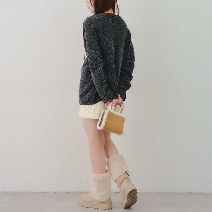 ベロアモールロゴニットプルオーバー | RMAF　NICE CLAUP / OLIVE des OLIVE | 詳細画像26 