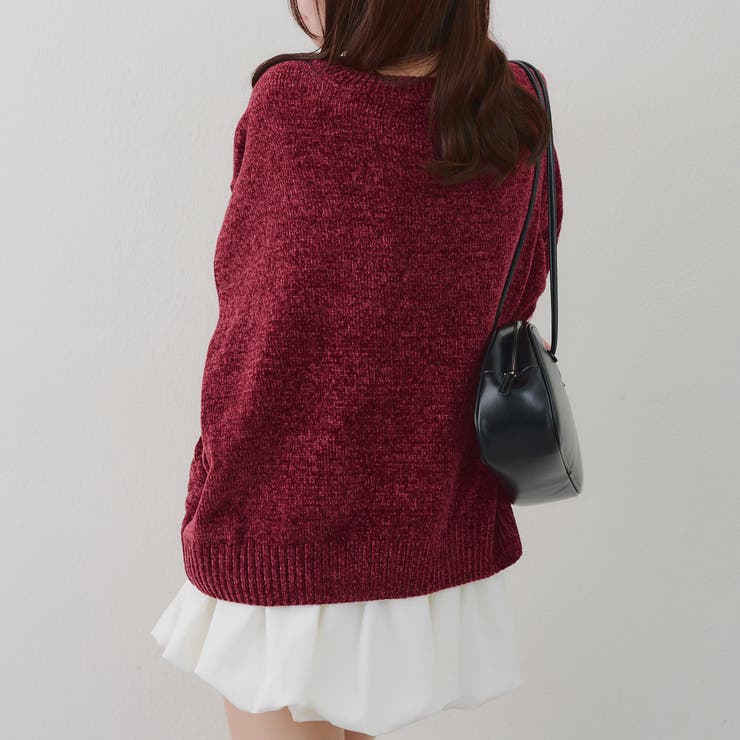 ベロアモールロゴニットプルオーバー | RMAF　NICE CLAUP / OLIVE des OLIVE | 詳細画像5 