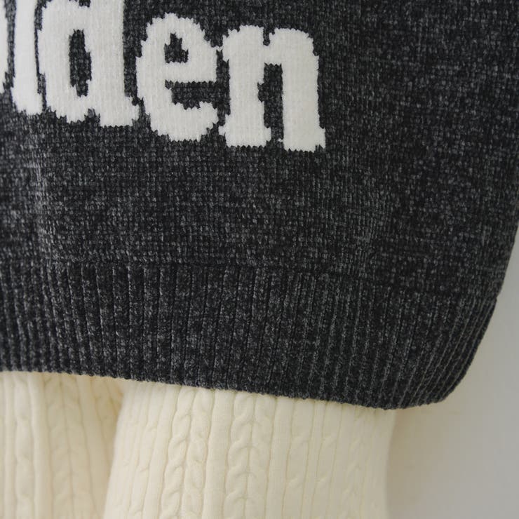 ベロアモールロゴニットプルオーバー | RMAF　NICE CLAUP / OLIVE des OLIVE | 詳細画像33 