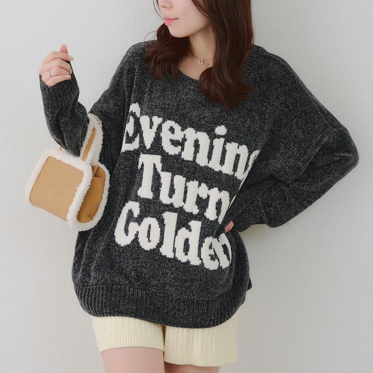 ベロアモールロゴニットプルオーバー | RMAF　NICE CLAUP / OLIVE des OLIVE | 詳細画像1 