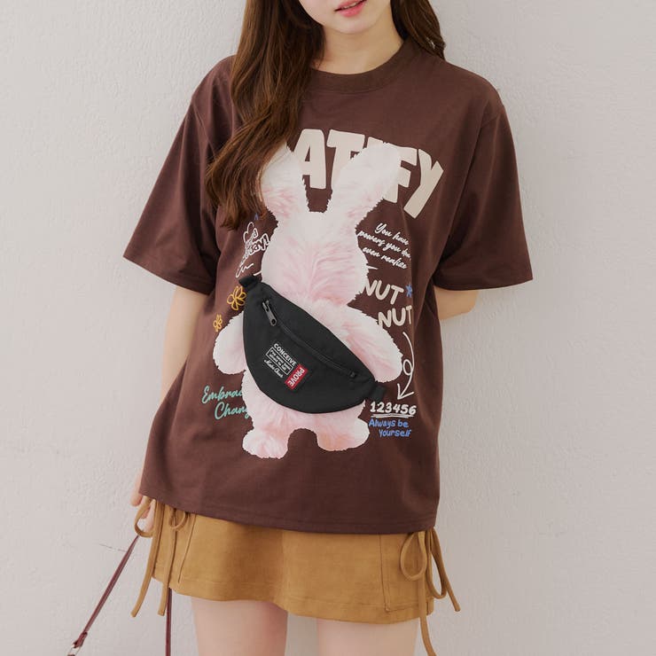 ブラウン | ウサギのサコッシュBIGT | NICE CLAUP / OLIVE des OLIVE　OUTLET