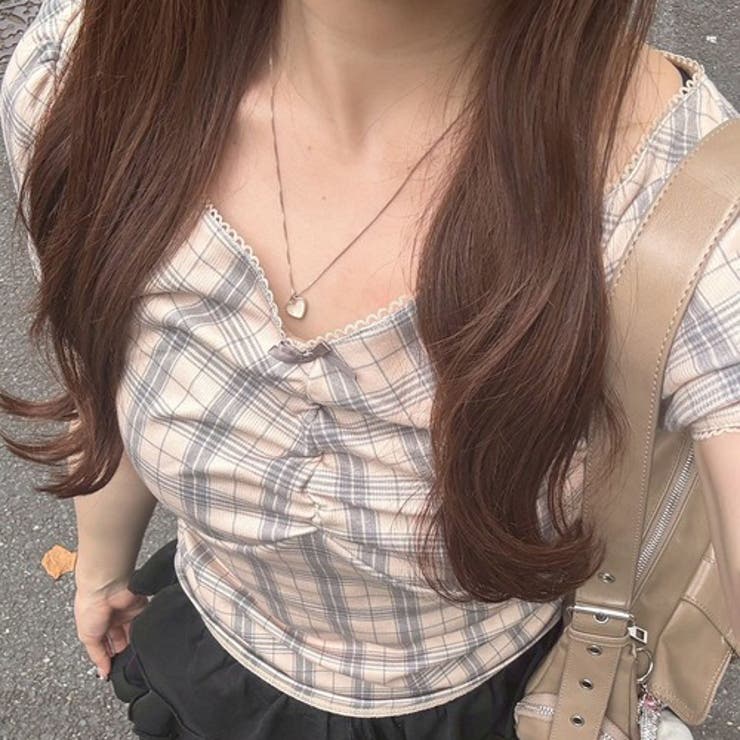 ベージュ系 | テレコドロストギャザーT | NICE CLAUP / OLIVE des OLIVE　OUTLET