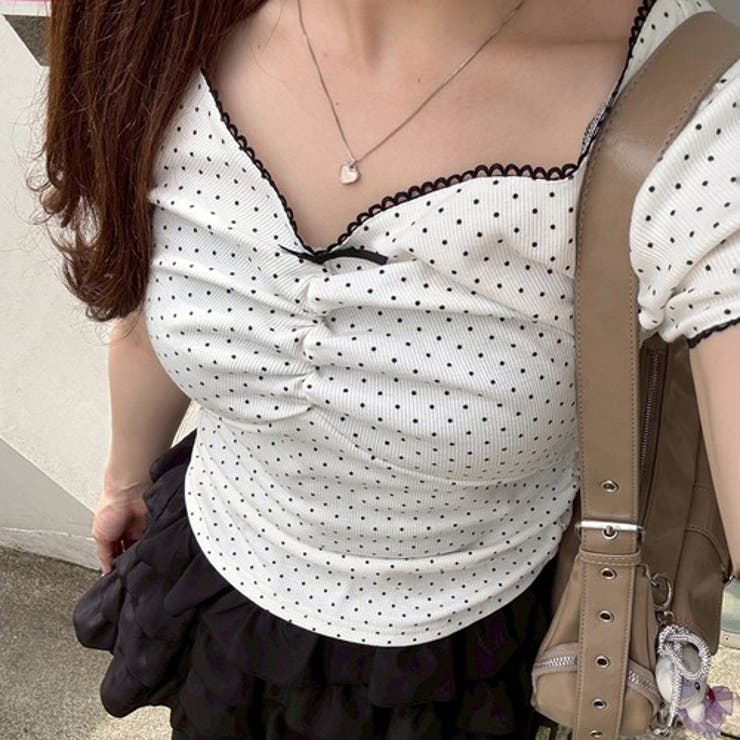 ドット | テレコドロストギャザーT | NICE CLAUP / OLIVE des OLIVE　OUTLET