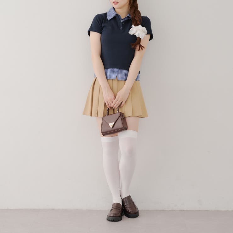 【@re.__mi23セレクト】フェイクシャツレイヤードトップス | RMAF　NICE CLAUP / OLIVE des OLIVE | 詳細画像6 