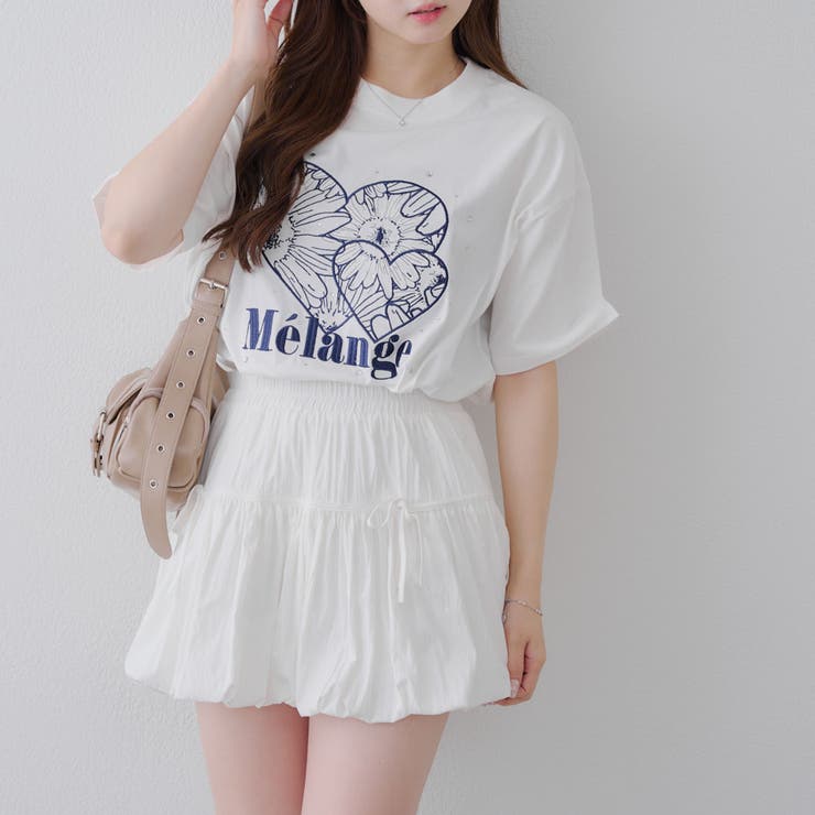 キラキラお花刺しゅうBigT[品番：OLOW0016393]｜RMAF NICE CLAUP