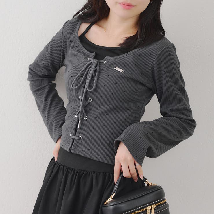 チャコール | レースアップテレコプルオーバー | RMAF　NICE CLAUP / OLIVE des OLIVE