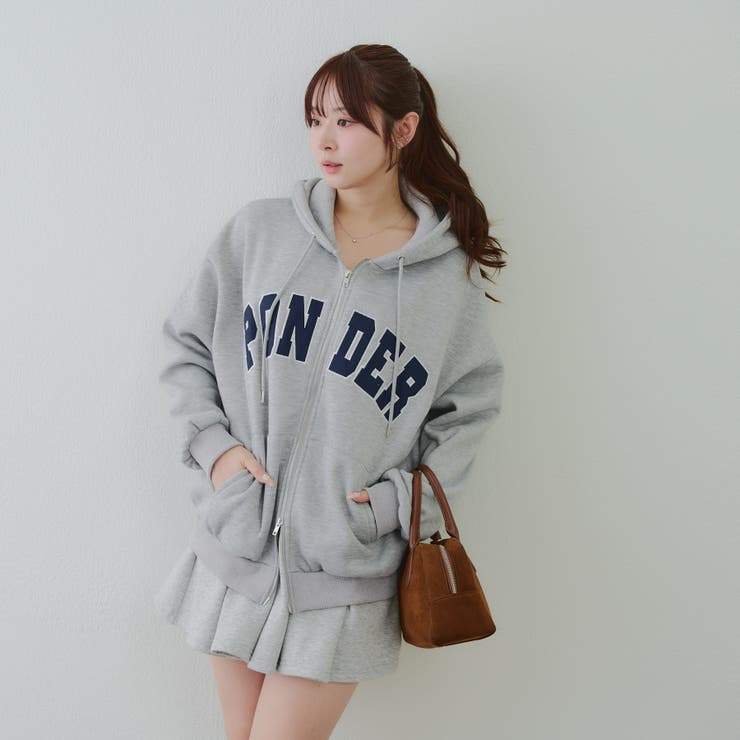 裏起毛 ビッグロゴジップパーカー | RMAF　NICE CLAUP / OLIVE des OLIVE | 詳細画像5 