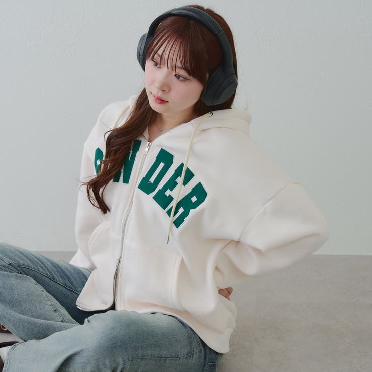 裏起毛 ビッグロゴジップパーカー[品番：OLOW0017038]｜RMAF NICE