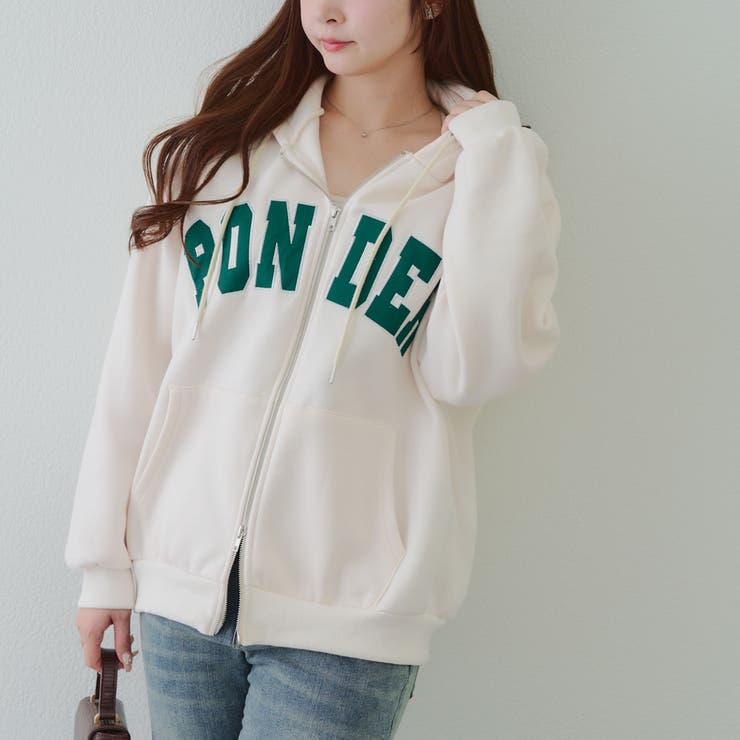 裏起毛 ビッグロゴジップパーカー | RMAF　NICE CLAUP / OLIVE des OLIVE | 詳細画像15 