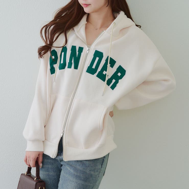 裏起毛 ビッグロゴジップパーカー | RMAF　NICE CLAUP / OLIVE des OLIVE | 詳細画像16 