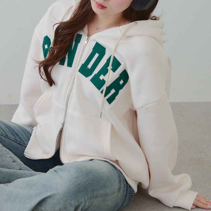 裏起毛 ビッグロゴジップパーカー | RMAF　NICE CLAUP / OLIVE des OLIVE | 詳細画像19 