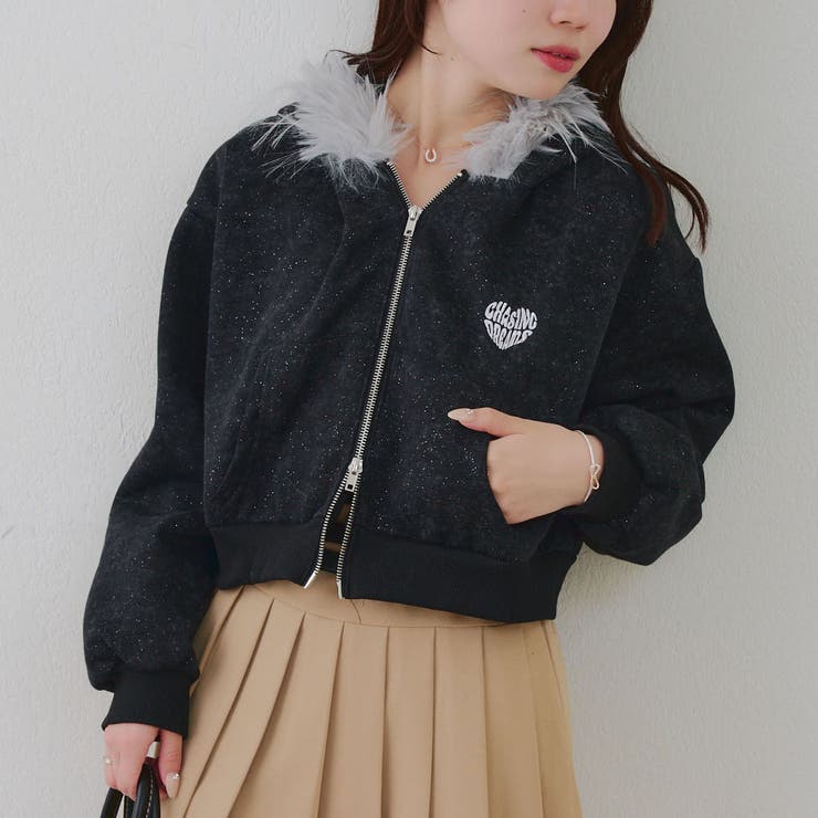 【セットアップ対応】フードファー付キラキラパーカー | RMAF　NICE CLAUP / OLIVE des OLIVE | 詳細画像18 