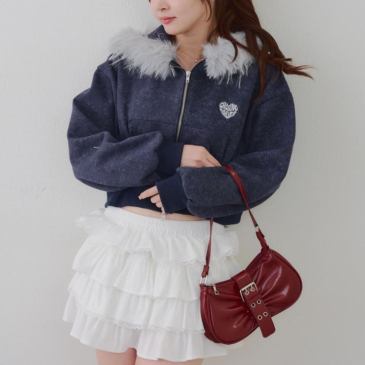 【セットアップ対応】フードファー付キラキラパーカー | RMAF　NICE CLAUP / OLIVE des OLIVE | 詳細画像2 