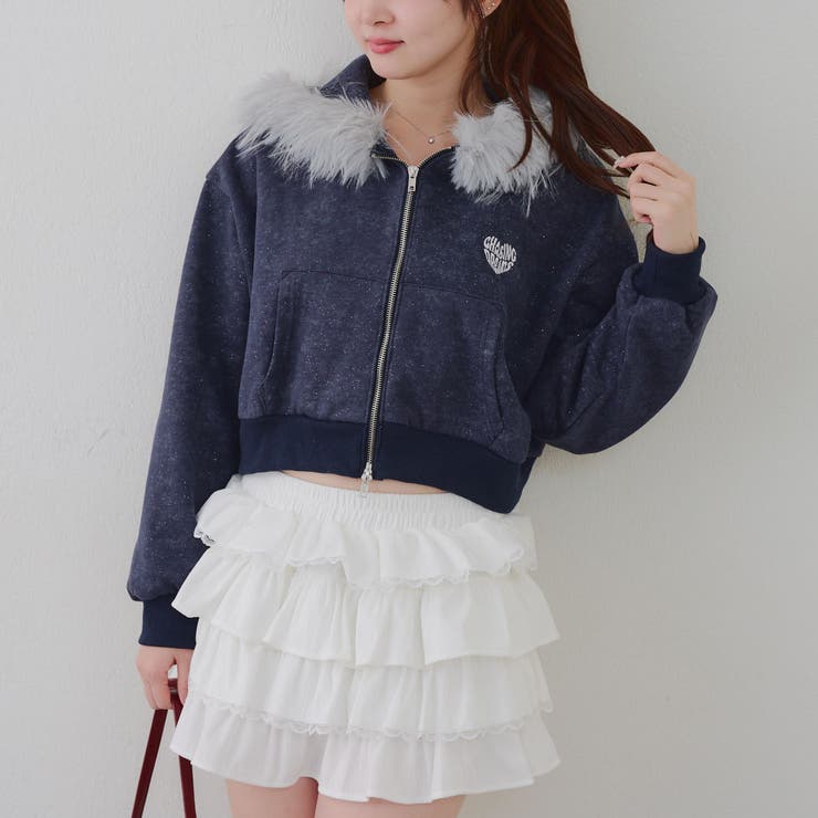 【セットアップ対応】フードファー付キラキラパーカー | RMAF　NICE CLAUP / OLIVE des OLIVE | 詳細画像3 